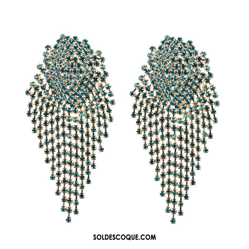 Boucles D'oreilles Femme Europe Blanc Réseau Atmosphère Tassel Pas Cher