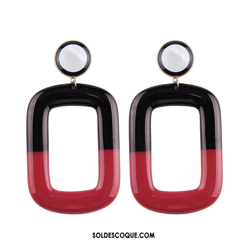 Boucles D'oreilles Femme Europe Réseau Piqûre Couleur Du Coup Noir Et Blanc Pas Cher