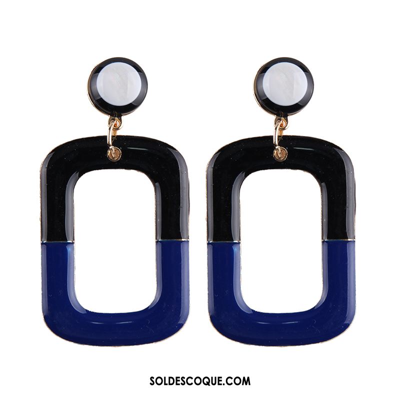 Boucles D'oreilles Femme Europe Réseau Piqûre Couleur Du Coup Noir Et Blanc Pas Cher