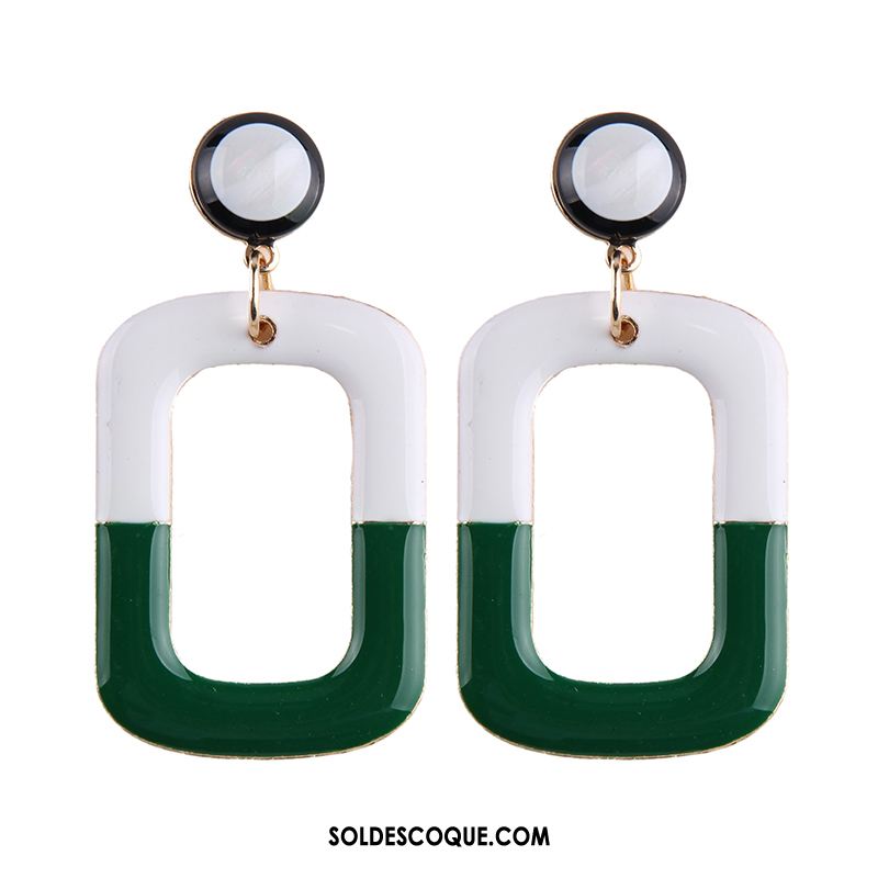 Boucles D'oreilles Femme Europe Réseau Piqûre Couleur Du Coup Noir Et Blanc Pas Cher