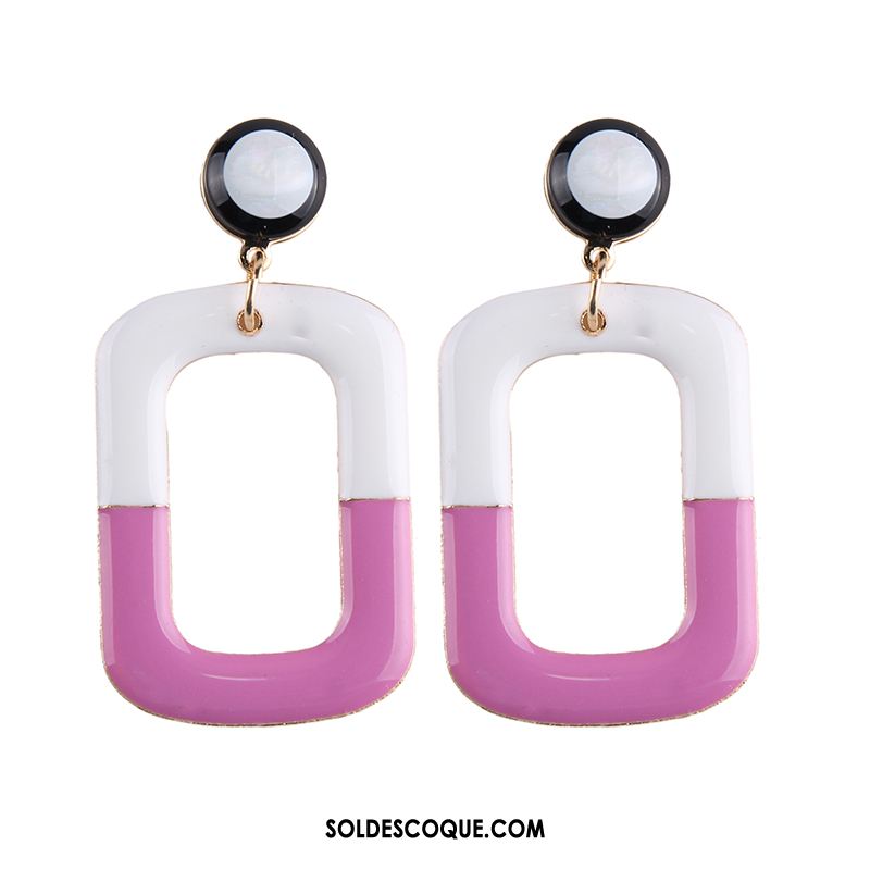 Boucles D'oreilles Femme Europe Réseau Piqûre Couleur Du Coup Noir Et Blanc Pas Cher