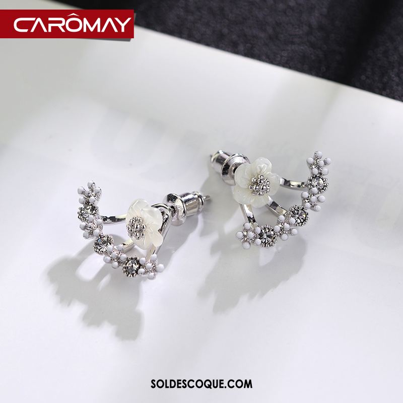 Boucles D'oreilles Femme Fleur Tempérament Simple Accessoires Argenté En Ligne