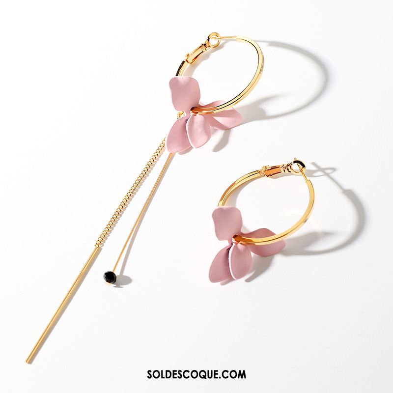 Boucles D'oreilles Femme Fleurs Argenté Longue Section Tendance Tempérament Soldes