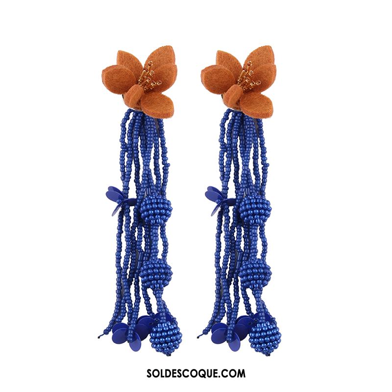 Boucles D'oreilles Femme Le Nouveau Longue Section Vacances Fleurs Europe Pas Cher