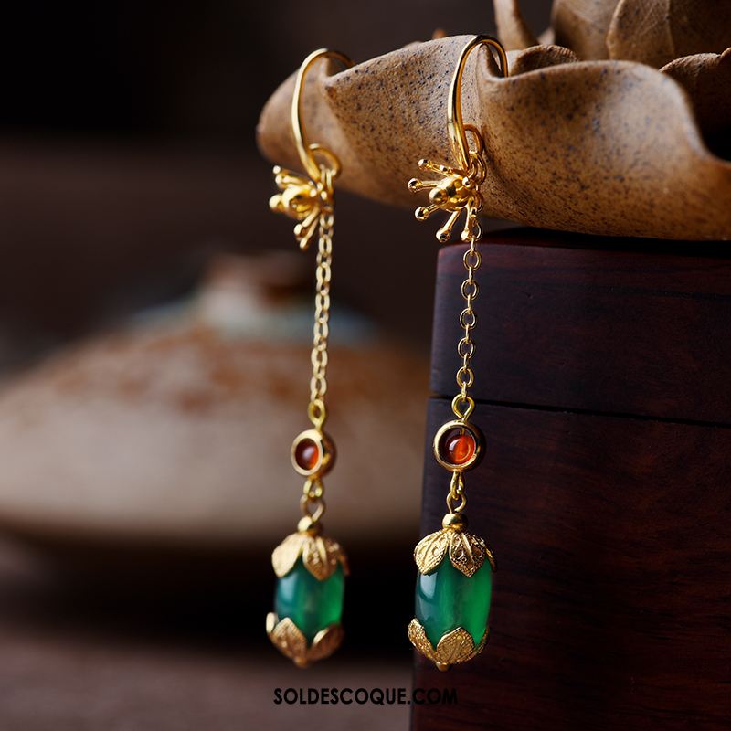 Boucles D'oreilles Femme Mode Le Nouveau Vert Pendentif Tempérament Soldes