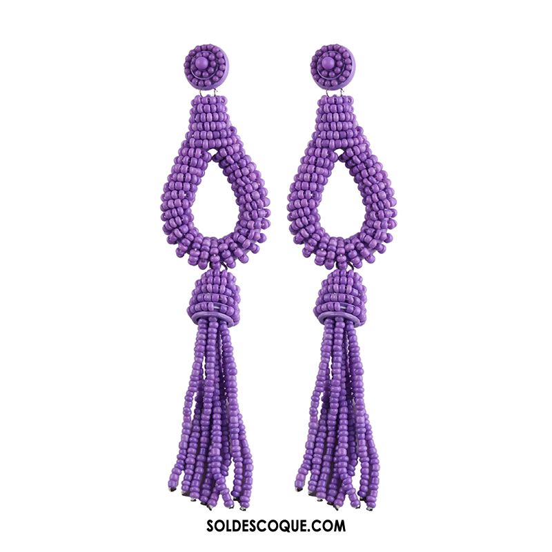 Boucles D'oreilles Femme Multicouche Le Nouveau Manuel Tassel Rétro En Vente