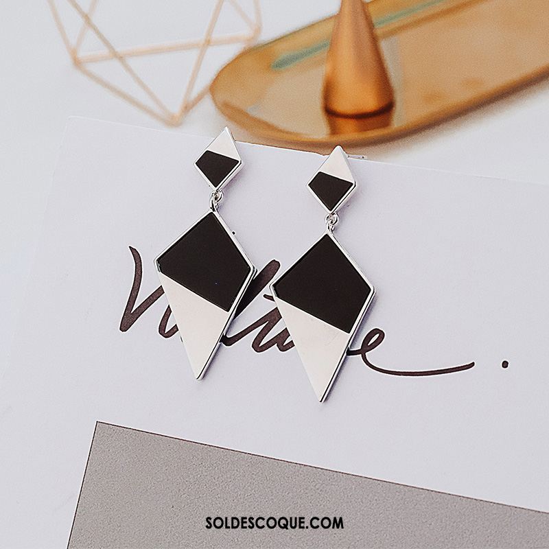 Boucles D'oreilles Femme Noir Pendentif All-match Longue Section Personnalité En Vente