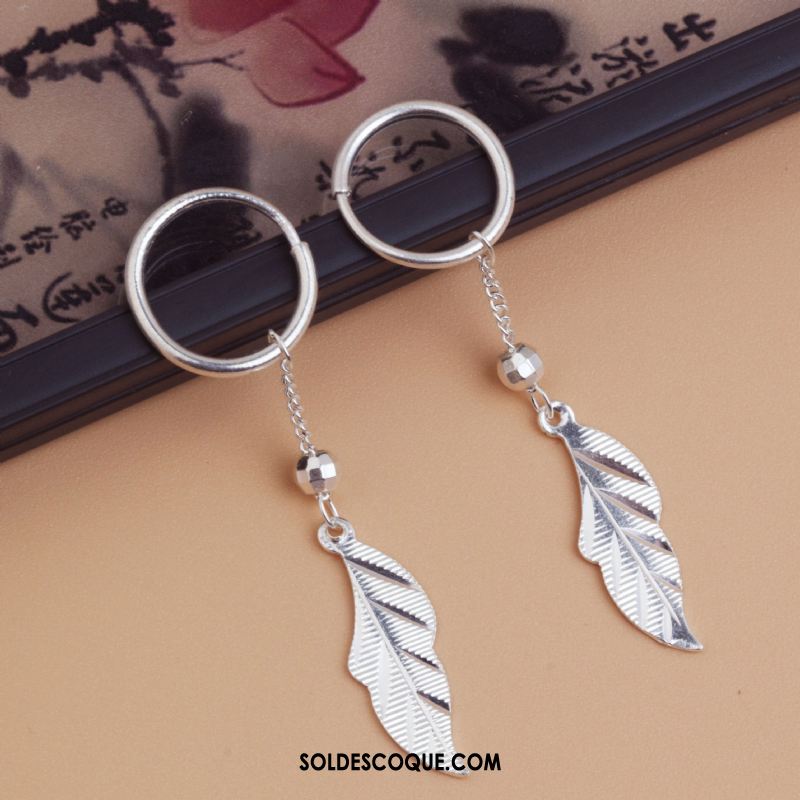 Boucles D'oreilles Femme Pure Argenté Tempérament Authentique Longue Section En Ligne