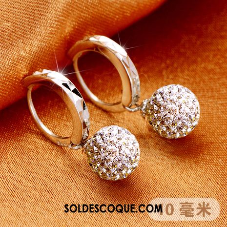 Boucles D'oreilles Femme Pure Blanc Perle Argenté Longue Section Pas Cher