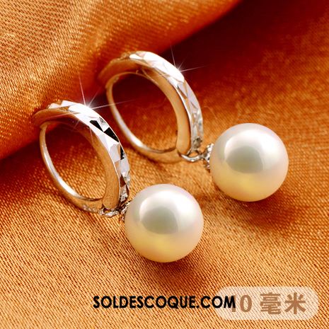 Boucles D'oreilles Femme Pure Blanc Perle Argenté Longue Section Pas Cher