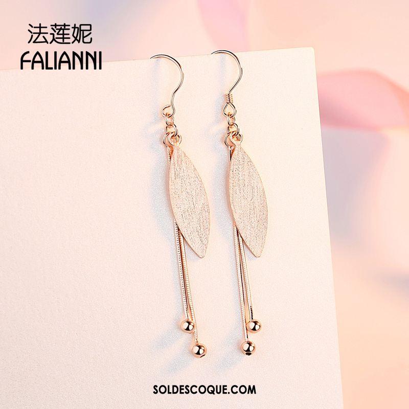 Boucles D'oreilles Femme Rose Tassel Personnalité Argenté Pure En Vente