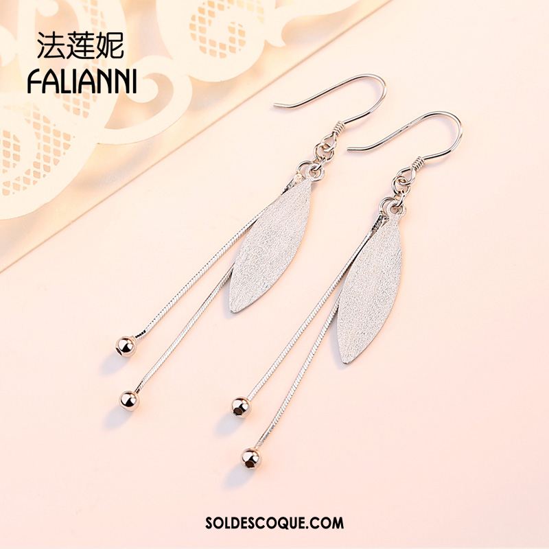 Boucles D'oreilles Femme Rose Tassel Personnalité Argenté Pure En Vente