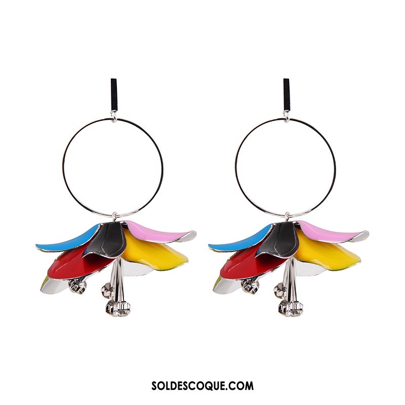 Boucles D'oreilles Femme Réseau Fleurs Europe Atmosphère Multicolore En Ligne