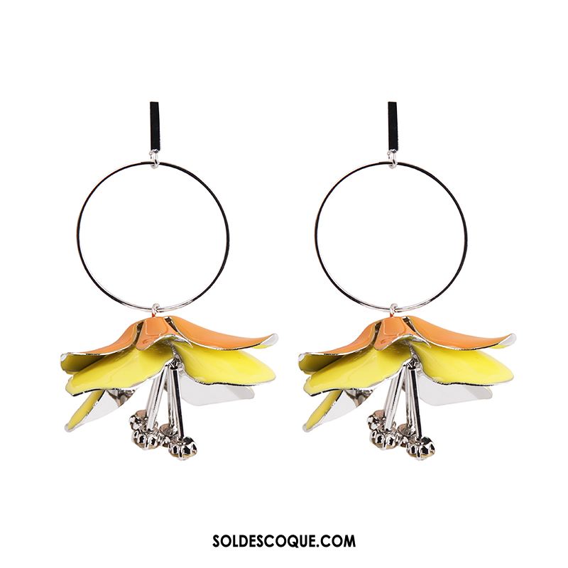 Boucles D'oreilles Femme Réseau Fleurs Europe Atmosphère Multicolore En Ligne