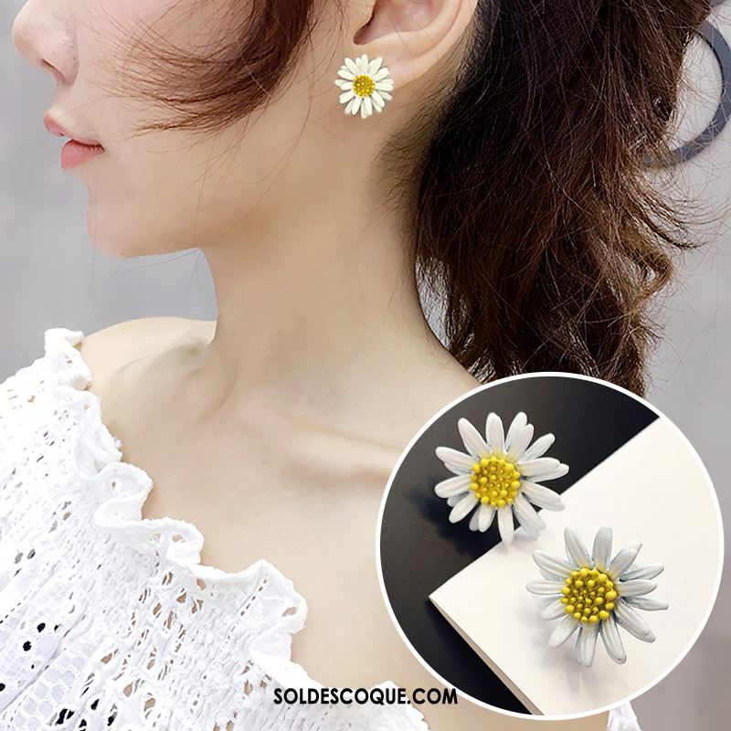 Boucles D'oreilles Femme Simple Accessoires Longue Section Fleurs Pendentif Soldes