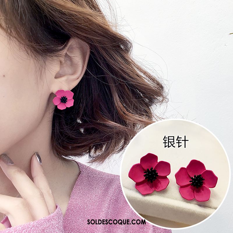 Boucles D'oreilles Femme Simple Accessoires Longue Section Fleurs Pendentif Soldes