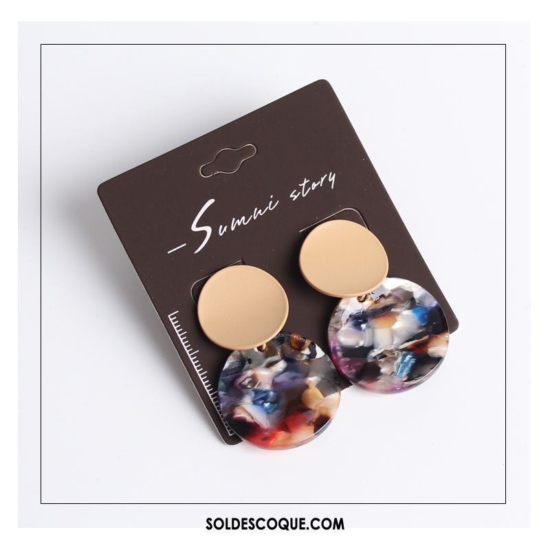 Boucles D'oreilles Femme Simple Europe Tempérament Multicolore Marque Soldes