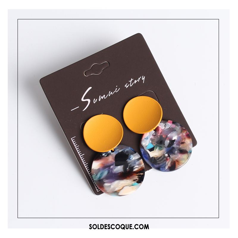 Boucles D'oreilles Femme Simple Europe Tempérament Multicolore Marque Soldes