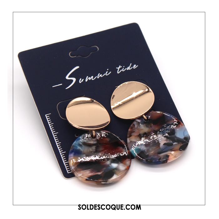 Boucles D'oreilles Femme Simple Europe Tempérament Multicolore Marque Soldes