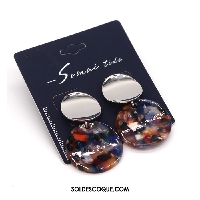 Boucles D'oreilles Femme Simple Europe Tempérament Multicolore Marque Soldes