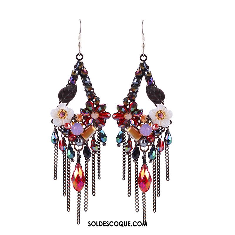 Boucles D'oreilles Femme Tassel Longue Section Rétro Milieu Argenté Pas Cher