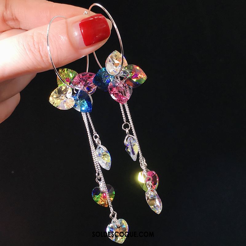 Boucles D'oreilles Femme Tassel Tempérament Cristal Mode Atmosphère Pas Cher