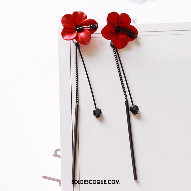 Boucles D'oreilles Femme Tempérament Accessoires Rouge Réseau Mode En Vente