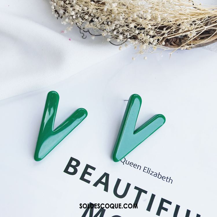 Boucles D'oreilles Femme Tempérament Cœur Vert All-match Personnalité En Ligne