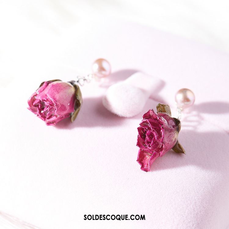 Boucles D'oreilles Femme Ultra Rouge Original Argenté Manuel Soldes