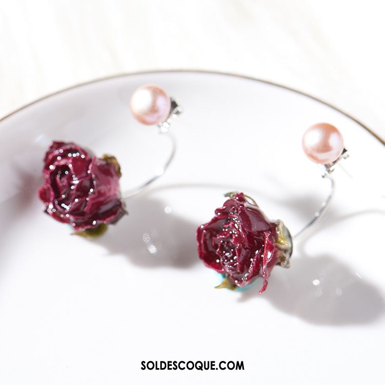 Boucles D'oreilles Femme Ultra Rouge Original Argenté Manuel Soldes