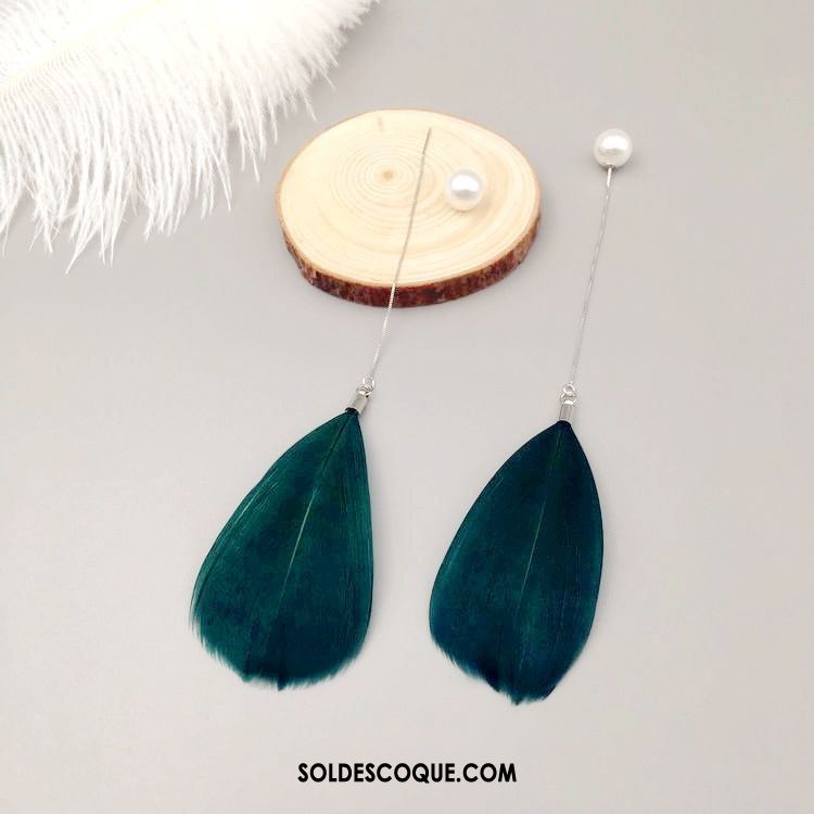 Boucles D'oreilles Femme Ultra Tassel Longue Section Vert Foncé Gros En Ligne