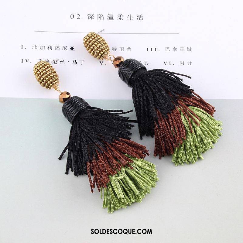 Boucles D'oreilles Femme Vente Multicouche Rouge Personnalité Couleur En Ligne