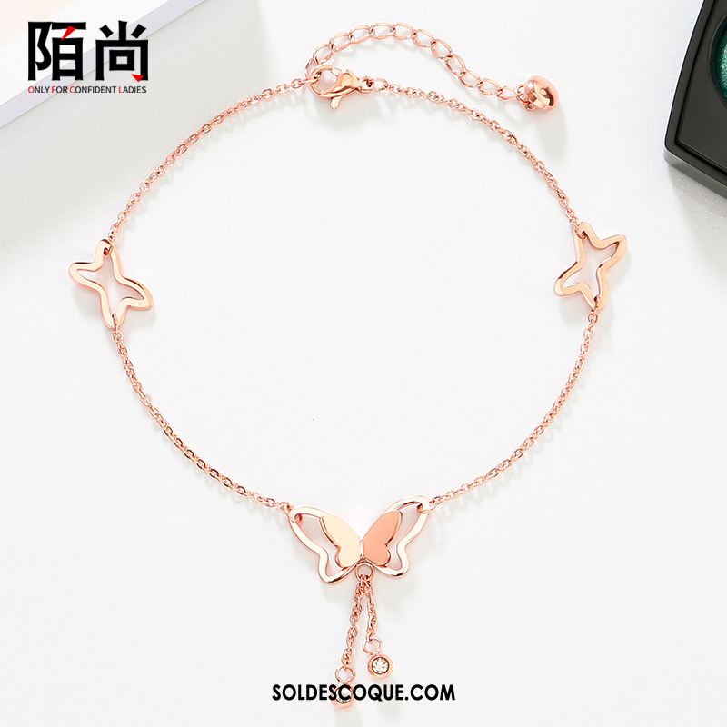 Bracelet De Cheville Femme Accessoires Cadeau Tassel Mode Rose Pas Cher