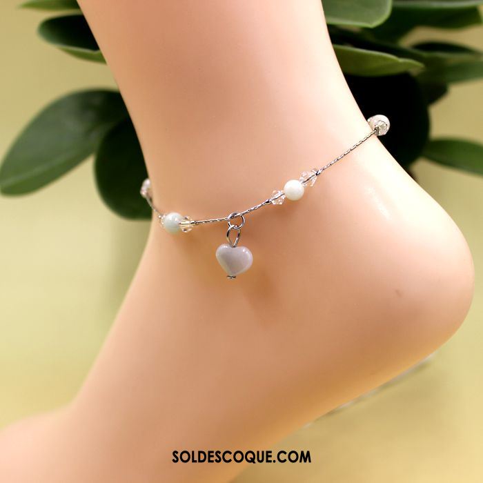 Bracelet De Cheville Femme Doux Argenté Simple Personnalité Tempérament En Vente