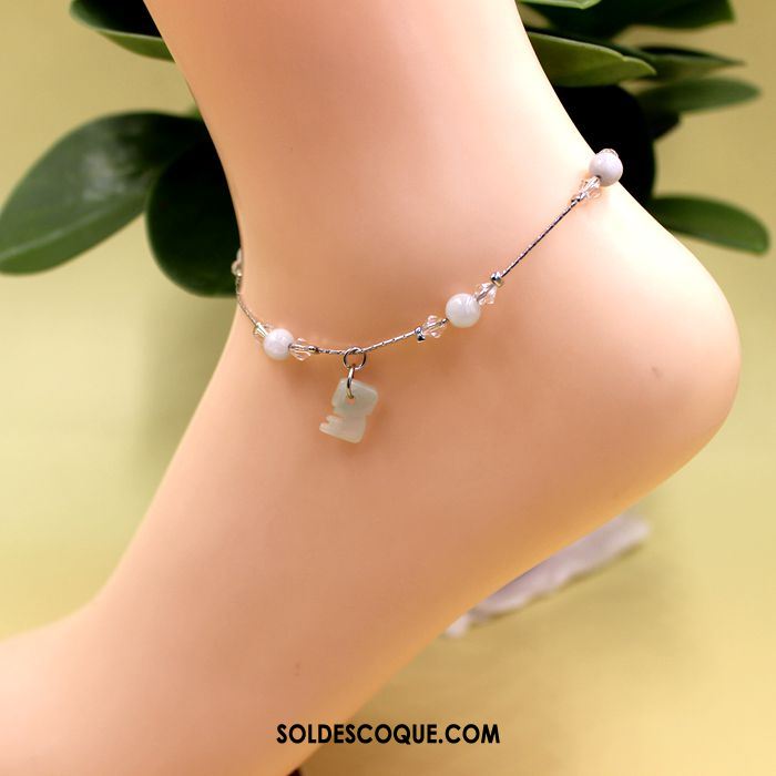 Bracelet De Cheville Femme Doux Argenté Simple Personnalité Tempérament En Vente