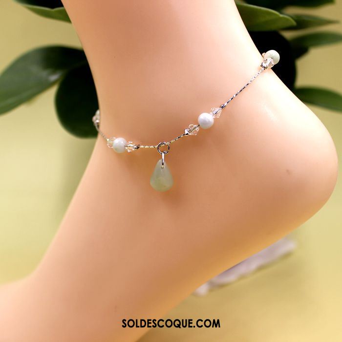 Bracelet De Cheville Femme Doux Argenté Simple Personnalité Tempérament En Vente