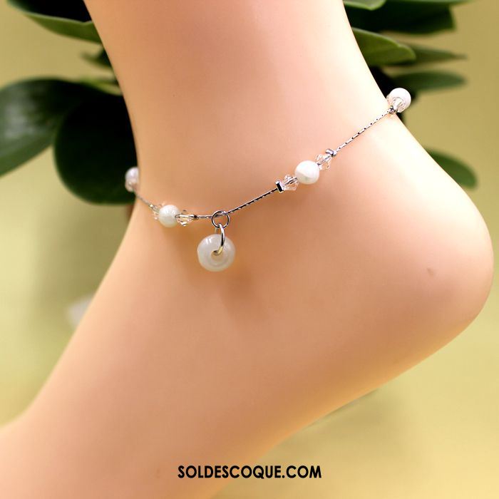 Bracelet De Cheville Femme Doux Argenté Simple Personnalité Tempérament En Vente