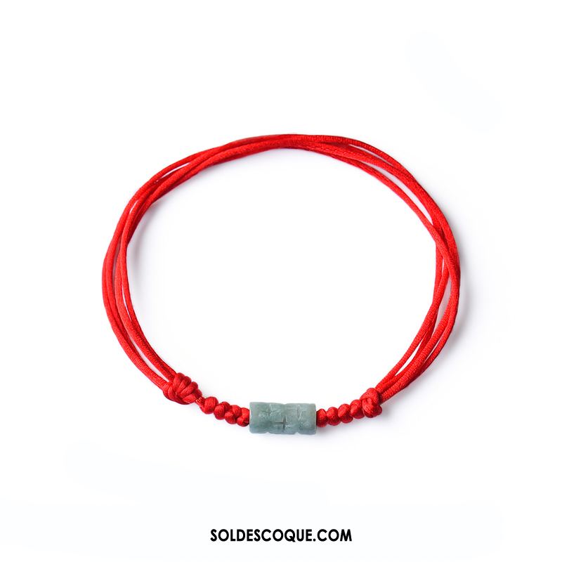 Bracelet De Cheville Femme Homme Rouge Naturel Manuel Simple En Vente