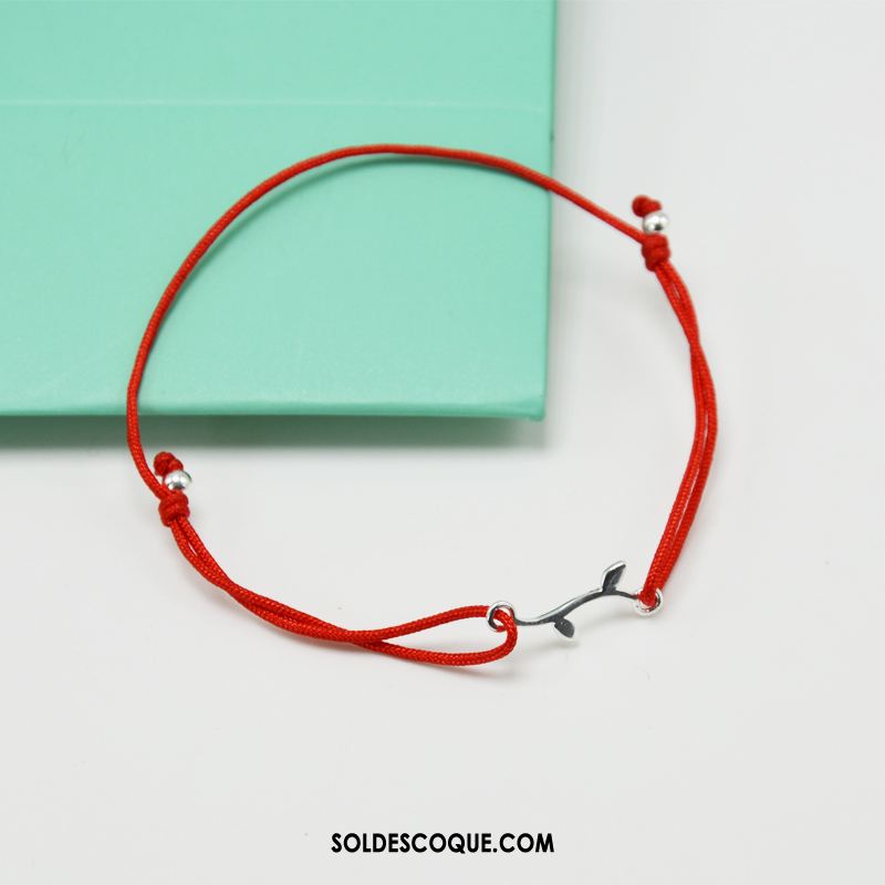 Bracelet De Cheville Femme Le Nouveau Bien Rouge Noir Frais En Ligne