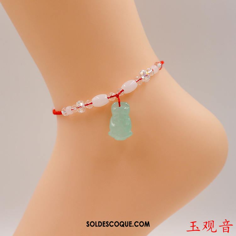 Bracelet De Cheville Femme Rouge Amoureux Simple Folk-custom Étudiant Soldes