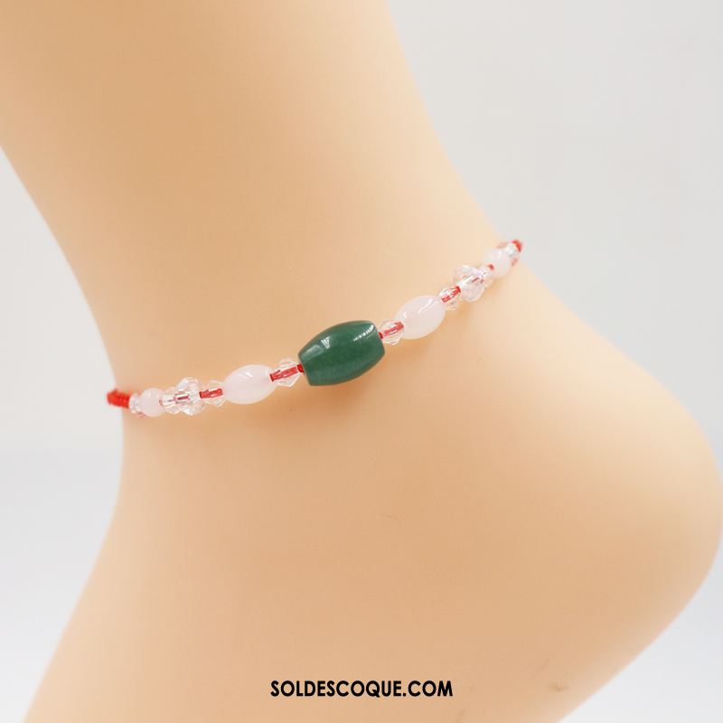 Bracelet De Cheville Femme Rouge Amoureux Simple Folk-custom Étudiant Soldes