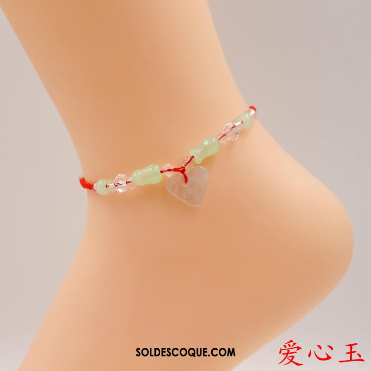 Bracelet De Cheville Femme Rouge Amoureux Simple Folk-custom Étudiant Soldes