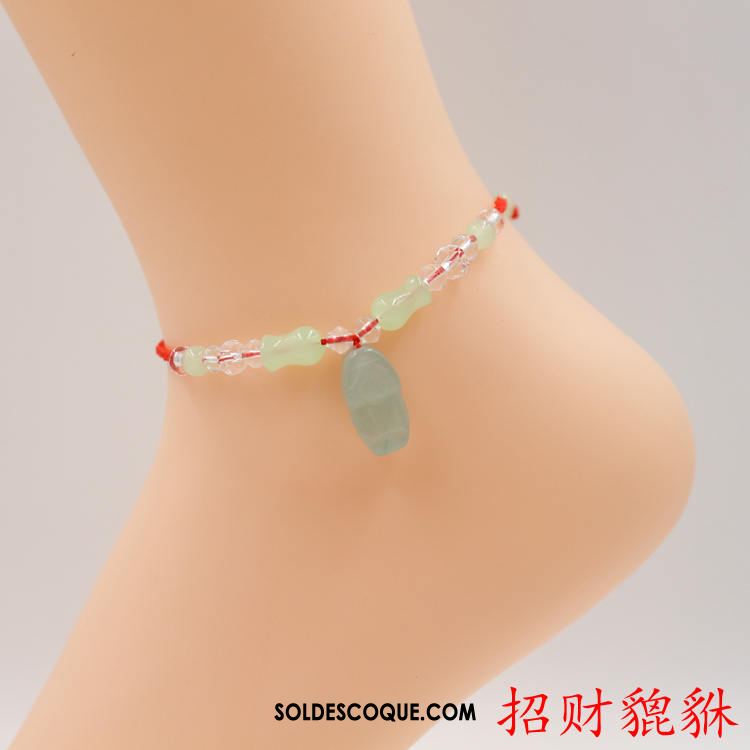 Bracelet De Cheville Femme Rouge Amoureux Simple Folk-custom Étudiant Soldes