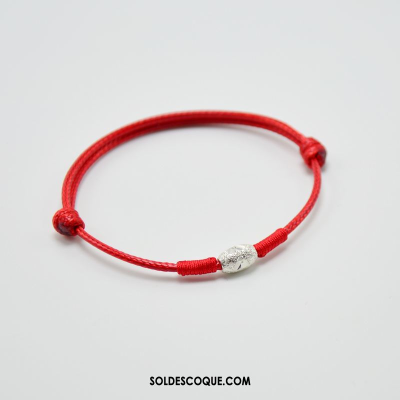 Bracelet De Cheville Femme Étudiant Bracelet Noir Rouge Pure France