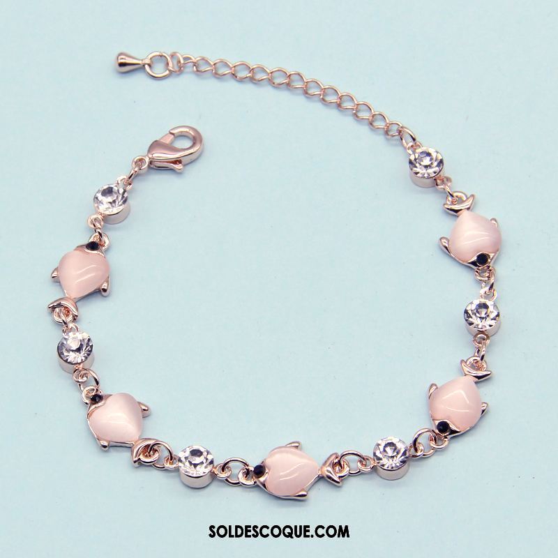 Bracelets Femme Bracelet Cadeau Accessoires Doux Rose Pas Cher