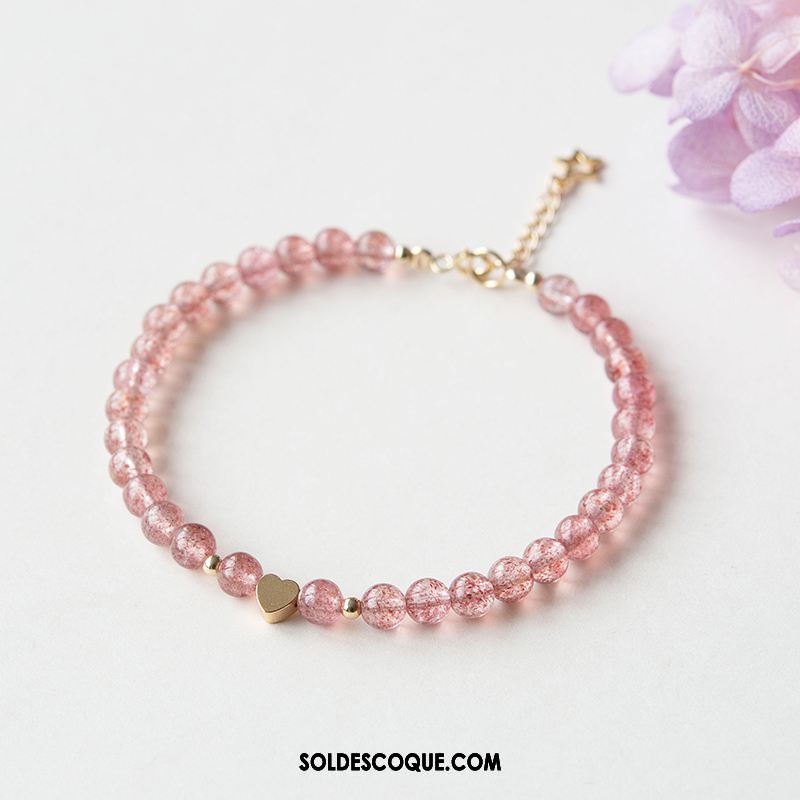 Bracelets Femme Bracelet Cadeau D'anniversaire Petit Rose Cristal En Ligne