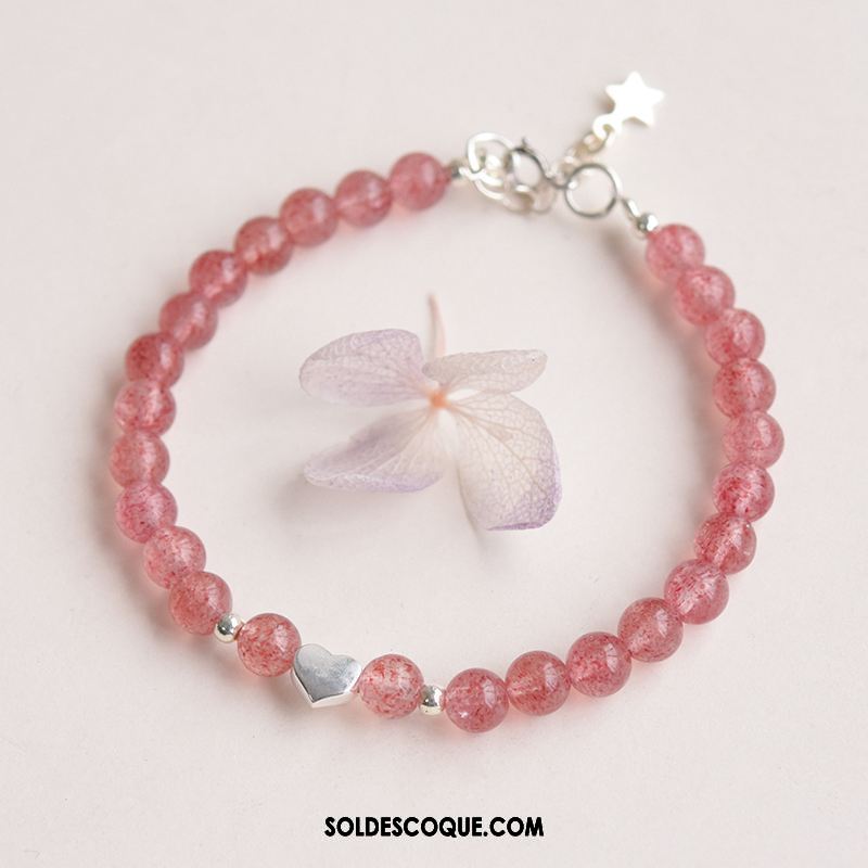 Bracelets Femme Bracelet Cadeau D'anniversaire Petit Rose Cristal En Ligne