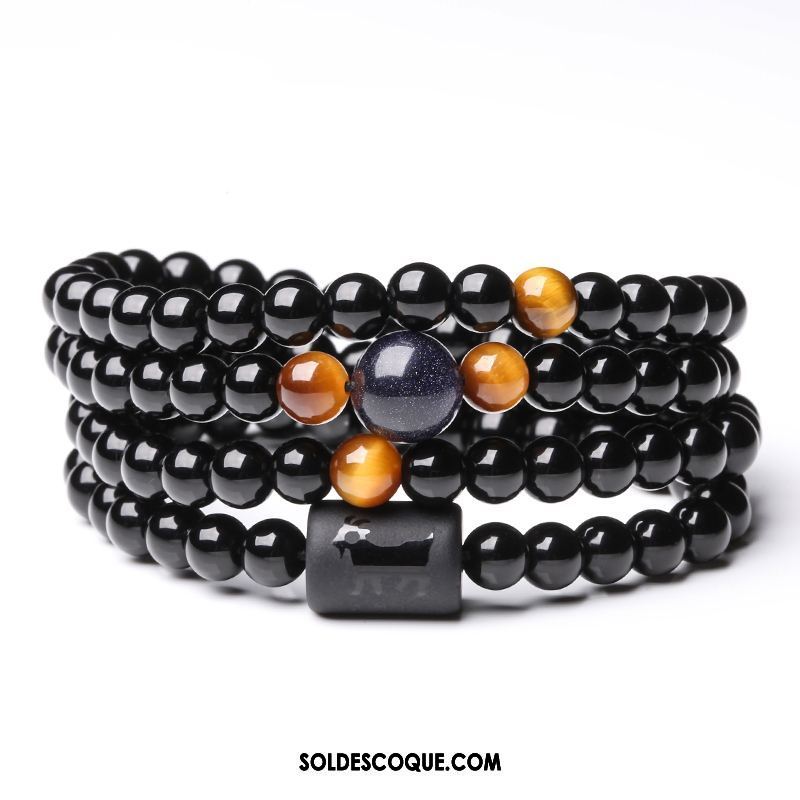 Bracelets Femme Cadeau Homme Noir Bracelet Cristal France