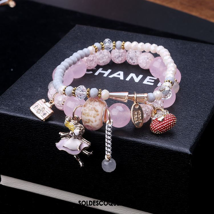 Bracelets Femme Chat Petit Bracelet Rose Accessoires Soldes