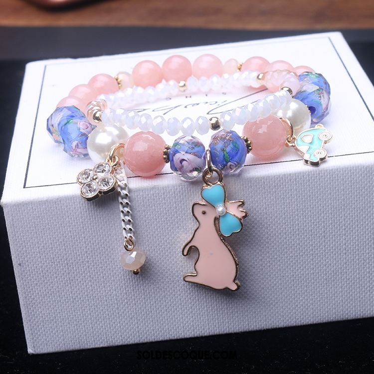 Bracelets Femme Chat Petit Bracelet Rose Accessoires Soldes